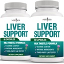 Liver Cleanse Detox & Repair - Suplemento de cardo de leite - Suporte de fígado com cholina, Extrato de alcachofra, Chicoria & Dandelion Root Supplement - Leite Thistle Fígado Detox & Liver Cleanse - 120 Contagem