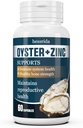 Oysters Extrair Cápsulas com pó de zinco, Suplementos de oyster para homens e mulheres, Pílulas de oyster naturais e seguras, Ajuda sistema imunológico, sistemas reprodutivos e saúde da força óssea, 60 Cápsulas