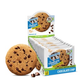 Lenny & Larry's Complete Protein Cookie, [Chip de chocolate], Chewy Soft Baked, 8g Proteína vegetal, Vegan, Não-GMO, Alta fibra, [2 Ounce] Cookie (Pacote de 12)