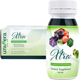 Univera Xtra Minis, Complexo de frutas multiminerais, 15 Ingredientes Naturais, Gestão de Stress, Foco e Claridade, Conforto Conjunto, Proteção Antioxidante - 3.38 Fl Oz (Pacote de 20)