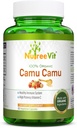 NurteeVit 100% Organic Camu Camu Cápsulas 500mg - Vitamina C, embalada com vitaminas e minerais (90 contagem)