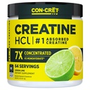 Pó de HCl Creatina CON-CRET Músculo, Cognitivo, Suporte de Energia Celular Não Bloating ou Cãibras EUA Made & NSF Certified Limão
