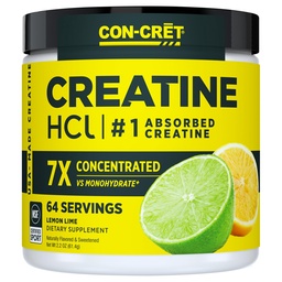Pó de HCl Creatina CON-CRET Músculo, Cognitivo, Suporte de Energia Celular Não Bloating ou Cãibras EUA Made & NSF Certified Limão
