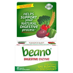 Beano Food Enzima Suplemento dietético, 30 Comprimidos (Pacote de 1)