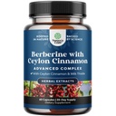 Balanceamento Berberine Plus 1200mg por complexo de serviço - Berberina antioxidante com cápsulas de canela de Ceilão mais extrato de cardo de leite de silimarina - PK ativo para saúde do coração e suporte de açúcar 60 Cápsulas