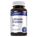 Orotato de lítio 10mg por cápsula - 60 Cápsulas Vegetarianas. Suporte de Memória e Bem-Estar Emocional - Estearato de Magnésio Grátis - 2 Meses Fornecimento de Suplemento de Lítio.