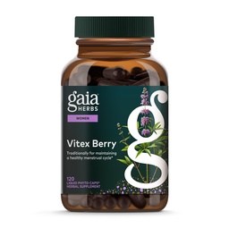 Gaia Herbs Vitex Berry - Apoia equilíbrio hormonal e fertilidade para as mulheres - Progesterona saudável para a saúde menstrual - 120 Vegan Caps (60-Dia de fornecimento)