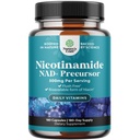 Vitamina B3 Niacinamida 500mg Cápsulas - Mitocondrial Energia e Potent Skin Supplement - AKA Vitamina B3 Niacin 500mg Flush Free e Nicotinamida 500mg - Flush Free Niacin Supplement - 180