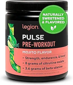 LEGION Pulso pré-treino - Todos os óxidos nitricos naturais pré-treino para aumentar a energia, creatina livre, naturalmente adoçado, Beta Alanine, Citrulina, Alpha GPC (Mojito)