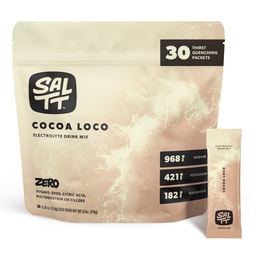 Eletrólitos em pó - Cocoa Loco - 30 Pacotes de Hidratação - Magnésio, Potássio, Sódio, Trace Minerals - Zero Açúcar e Glúten Grátis - Essenciais de viagem