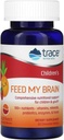 Trace Minerals Alimentação Infantil Meu Cérebro - Suplemento de Apoio ao Cérebro para Crianças - Multivitamin para Apoio Focal com Enzimas, Vitaminas e Minerais - Fruit Punch Flavor, 60 Wafers Mastigáveis (30 Servings)