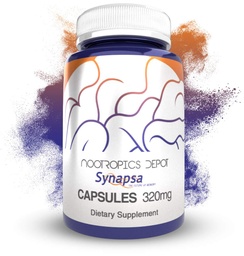 Nootropics Depot Synapsa Bacopa Monnieri Cápsulas .. 320mg .. 180 Contagem .. Extrato de planta inteira ..