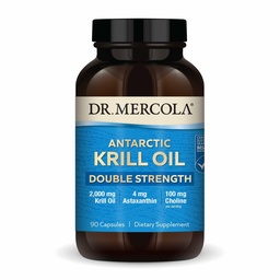 Dr. Mercola Antárctico Krill Oil Dupla Força - 2.000 mg - Omega-3 Suplemento com EPA & DHA - Suporta Cérebro, Coração, Joint & Imune Saúde - GMO-Free & Gluten-Free - 90 Cápsulas (30 Servings)