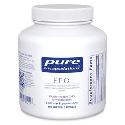 Encapsulamentos puros E.P.O. (Petróleo de Primrose da noite) □ Suplemento dietético hipoalergênico contendo 9% de GLA 250 cápsulas de Softgel