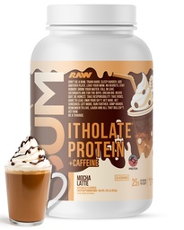 RAW Whey Isolate Protein Powder, Mocha Latte (CBUM Itholate Protein) - 100% Grass-Fed Sports Nutrition for Muscle Growth & Recovery - Low-Fat, Low Carb, Naturally Flavored - 25 Servings