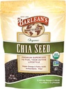 Sementes de chia orgânicas de Barlean com 2.140 mg de ácidos gordos Omega 3, suplemento de fibra para sementes inteiras de chia para smoothies, certificado não-GMO, 12 oz