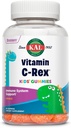 KAL Vitamina C-Rex Gummies para crianças, Gummies Vitamina C para crianças, Imune saudável, Osso, Muscle & Skin Support Vitamina C Gummy, Vegan, Gluten Free, 60 Dia Dinheiro de volta garantia, 30 Servings, 60 Gummies