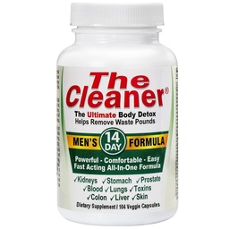 Century Systems The Cleaner Detox, poderosa fórmula de limpeza interna de 14 dias para homens, apoio à saúde digestiva, 104 cápsulas vegetarianas