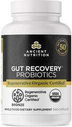 Nutrição antiga Regenerativa Orgânica Certified Probióticos para Recuperação de Gut, Recuperação de Gut Probióticos, para Digestion saudável e Imune System Function Support, 50 bilhões de UFCs* Por serviço, 60 contagem
