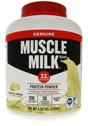 Leite Muscle Genuine Protein Powder, Banana Crème, 32g Protein, 4.94 Libra, 32 Servings