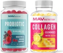 NUTRIÇÃO MAV chicletes de colagénio para mulheres e chicletes probióticos