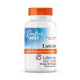 Médicos Melhor Lutein, Suporta Saúde e Desempenho Ocular, Não-GMO, Gluten Free, 20 mg, 60 Softgels