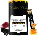 Himalaia puro nutritivo Shilajit mel varas ouro-açafrão, mel - 75% ácido fulvico, 85 + Trace Minerals - para homens mulheres - 30 Sticks (Shilajit mel 30 Sticks)