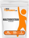 BulkSuplements.com Maltodextrina em pó - Maltodextrina Suplemento para aumento de energia, Grau Alimentar - Sem sabor e sem glúten, 30g por serviço, 100g (3,5 onças) (Pacote de 1)