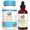 MaryRuth's Vitamina K2+D3 Gummies (Mango de pêssego e damasco) & USDA Orgânico Probiótico Drops Projeto limpo rótulo verificado ® □ Vitaminas para o apoio conjunto, & Saúde geral Vegan, Não-GMO, Gluten Free