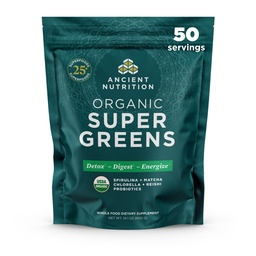Nutrição antiga Super Verdes Pó, Superalimento Orgânico Pó com Probióticos Feito com espirulina, chlorela, Matcha, e Enzimas Digestivas, 50 Servings, 14.1 oz