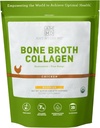Amy Myers MD Bone Broth Colágeno Pó - Caldo Orgânico de Frango - Suporta pele saudável e unhas - para Gut Saúde & Apoio Conjunto - 20 Servings, sabor de frango