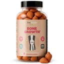 Truheight Kids Bone Growth Gummies (Strawberry, Idades 2+) Todas as crianças naturais & crianças Vitaminas - Vitamina D, cálcio, K2, Magnésio Multivitamin - Crescimento natural e desenvolvimento, constrói ossos fortes, Vegan