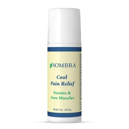 Sombra Cool Pain Relief Gel Cold Pain Relief for Swelling, Growing Pains, Soreness, Post-Workout, Vegan Formula Free of Artificial Fragrances, Dyes, NSAID, Wax, Petroleum, Alcohol - 3oz Roll-On