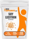 BulkSuplementos.com Soja Lecitina em pó - Suplemento de lecitina, Suplemento Nutricional, Grau Alimentar - Gluten Free, 1.2g por serviço, 250g (8,8 onças) (Pacote de 1)