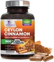 Ceilão orgânico Canela Suplemento 1800mg - Certified Organic Ceilão Canela Pó Pílulas - Energia e Coração Suporte para Mulheres e Homens, Engarrafado em EUA, Antioxidante, Sem glúten, Não-GMO - 180 Cápsulas