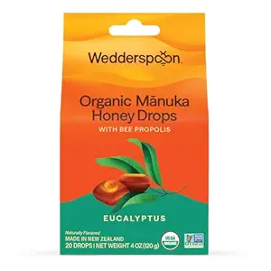 Mel Manuka orgânico Wedderspoon, Eucalyptus & Bee Propolis, 20 onças (Pacote de 1)
