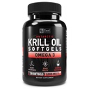Antártico Krill Oil 1000mg (120 Softgels) Omega 3 Fish Oil Supplement com EPA, DHA e Astaxantina - para articulação, cérebro e, apoio cardíaco para homens e mulheres