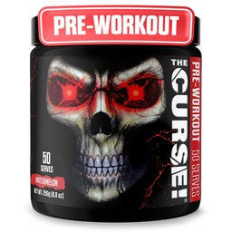 JNX SPORTS A Maldição! Pó pré-treino para homens e mulheres, cafeína, beta-alanina, creatina, L-citrulina, 50 Servões, sabor de melancia – aumentar a energia, força e foco