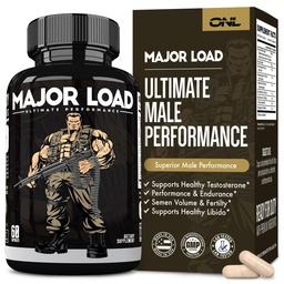 Booster de testosterona de carga principal para homens - Suplemento de testosterona com erva de cabra tesão, Maca Root, & Tribulus Terrestris - Tongkat Ali Energia, resistência e força masculina - Test Booster 60 Cápsulas