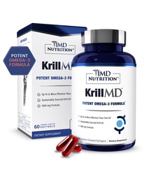 1MD Nutrition KrillMD - Antárctico Krill Oil Omega 3 Suplemento com Astaxantina, EPA, DHA 2X mais eficaz que óleo de peixe