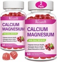 Gomas de zinco de magnésio de cálcio com vitamina D3 & K2, alta absorção de magnésio Glycinate Potássio para Imune e Calm Mood, Sabor de uva 120 Gummies
