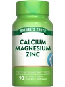 Nature's Truth Cálcio Magnésio Zinco 90 Caplets revestidos Vegan, Non-GMO, and Gluten Free Supplement