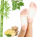 Drenagem linfática Ginger Foot Pads 50 Pads - Ginger Oil Foot Patches Deep Cleansing Aids do sono aliviar estresse e fadiga melhorar a qualidade do sono