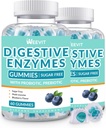 Enzimas Digestivas Gummies, Mastigáveis Enzimas Digestivas para Mulheres & Homens com Probióticos & Prebióticos Mistura, Açúcar livre
