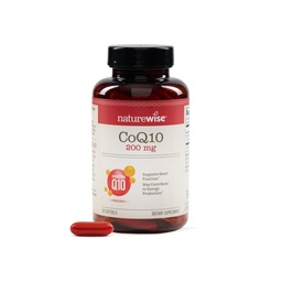 NaturezaWise CoQ10 200mg Softgels, Ubiquinone de alta potência - Coenzyme Q10 Suplemento - Antioxidante para a saúde do coração + Energia - Vegan, Não-GMO, Sem glúten - 90 Contagem[3-Mês de Abastecimento]