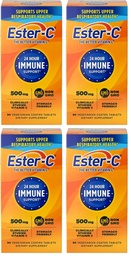 Ester-C 500 mg comprimidos de vitamina C 24 horas para suporte imunológico, Suplemento de vitamina C, 90 contagem (Pacote de 4)