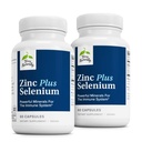 Terry Naturalmente Zinc Plus Selenium - Imune & Respiratory Health Supplement - Suplemento mineral com Quelato de Bisglicinato de Zinco - Fórmula com Selenium para Apoio à Saúde Celular - 60 Cápsulas