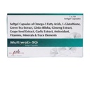 Multiveb-5G Softgel Capsules | Omega 3 Fatty Acids, L-Glutathione, Green Tea Extract, Vitamins, Minerals | 10 Capsules | Pack of 3