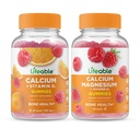 Cálcio vitalável com vitamina D + magnésio de cálcio, chicletes - Grande degustação, Suplemento Vitamina, sem glúten, sem OGM, mastigável