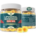 LILICARE Berberine 500mg Suplemento, Uma vez por dia, Pastilhas lipossómicas com canela de ceilão, Melon amargo, Folha de Banaba para Metabolismo Equilibrado, AMPK Ativador, Alta Absorção, Açúcar Livre, Vegan, 60 Cts
